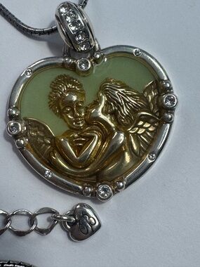 Silver Heart Pendant Necklace - "Love divinely!" Engraved